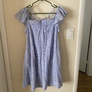 Anthropologie off the shoulder sun dress